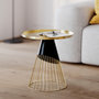 Voir la diapositive 2 : Rendez vous déco Table d'appoint ronde en métal noir et plateau laiton D45 cm - Corry