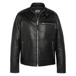 Schott Blouson en cuir Noir Homme Schott Blouson WILLIAM. Coloris disponibles : Noir