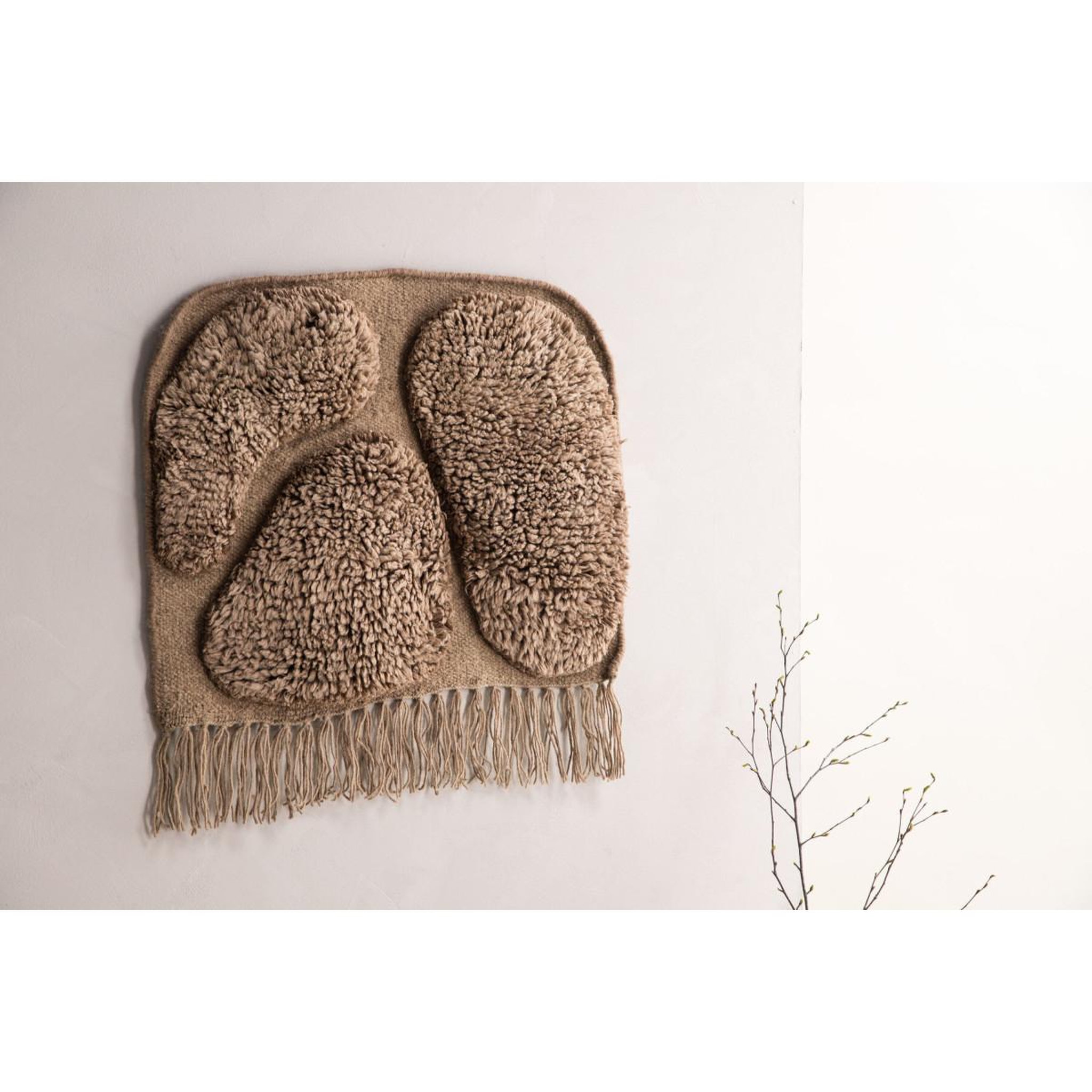 Voir la diapositive 3 : Paris Prix Déco murale en laine  jakobso  62cm marron
