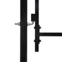 VIDAXL Portillon simple porte avec dessus a pointe Acier 1x1,75 m Noir