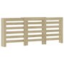 Voir la diapositive 2 : VIDAXL Cache-radiateur chene sonoma 205x21,5x83,5 cm bois d'ingenierie