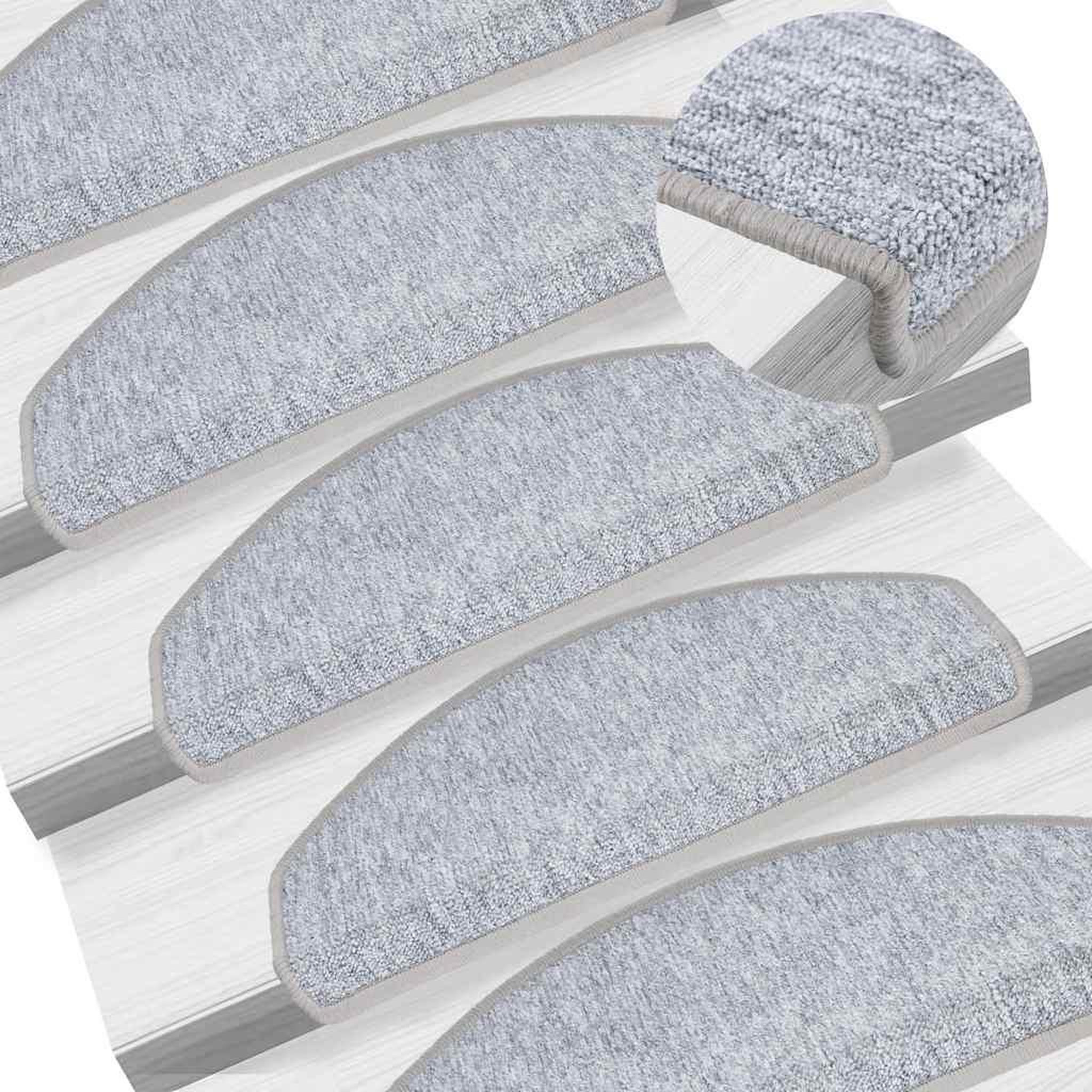 Voir la diapositive 5 : VIDAXL Tapis d'escalier 20 pcs gris clair 65x24x4 cm