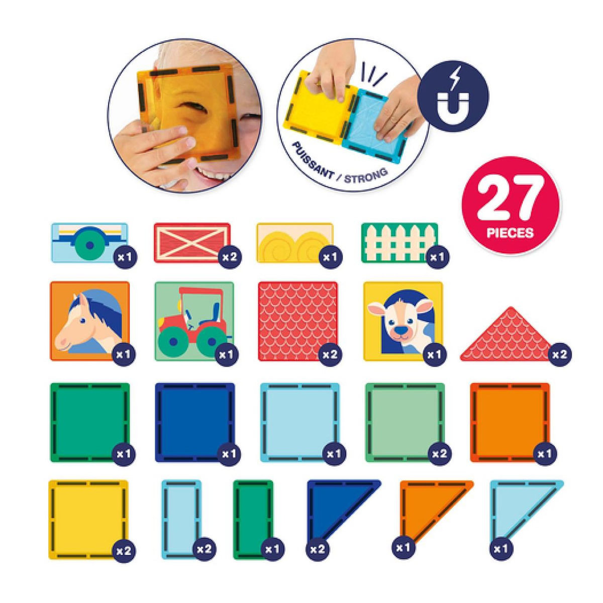 LUDI Paneau Magnetique - 27 pieces