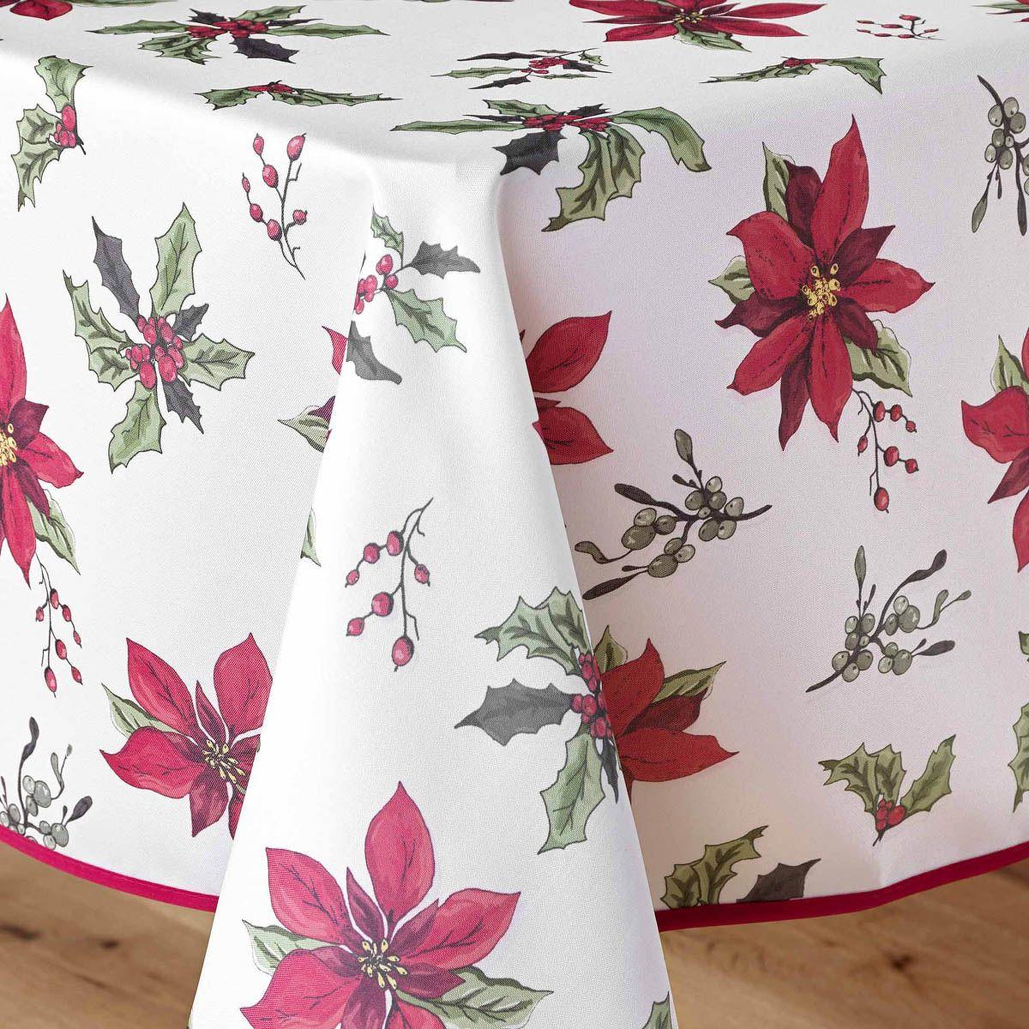 Voir la diapositive 2 : Douceur d'Intérieur Nappe imprimé  amaryllis  150x300cm multicolore