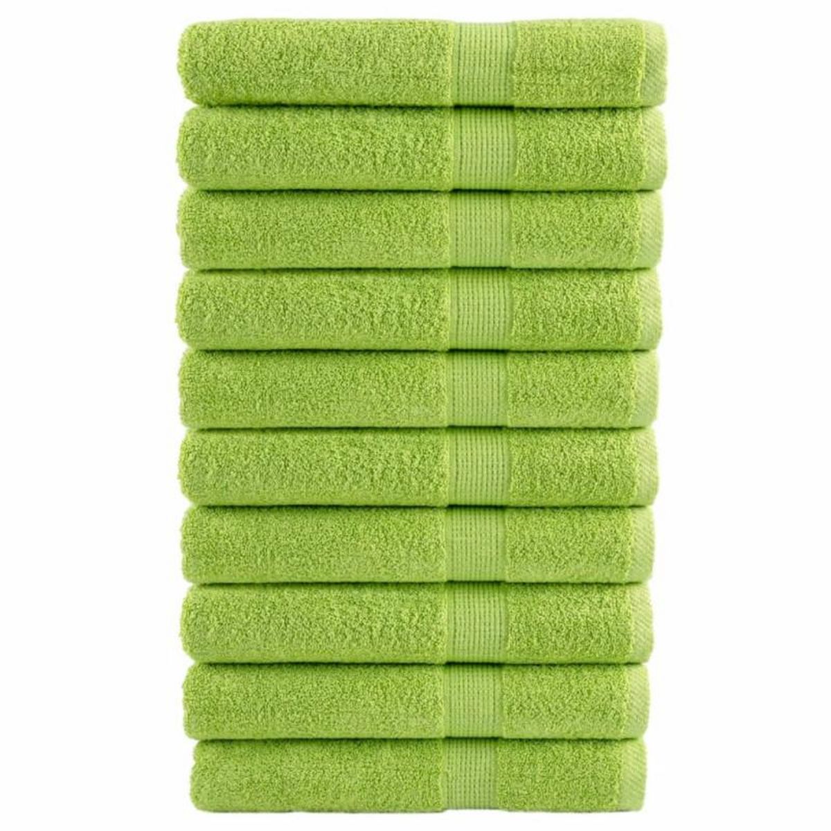VIDAXL Serviettes de qualité supérieure SOLUND 10 pcs vert pomme