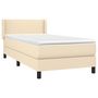 Voir la diapositive 3 : VIDAXL Sommier a lattes de lit avec matelas Creme 80x200 cm Tissu