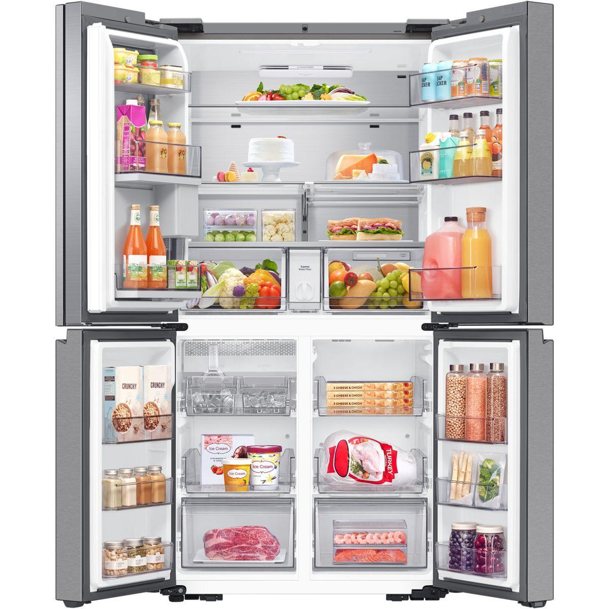 Voir la diapositive 2 : Samsung Réfrigérateur multi portes RF65DG9H0ESR family hub