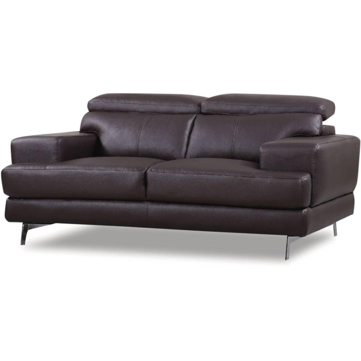 Habitat et Jardin Canapé cuir reconstitué/PVC  Venise  - 2 places - Marron