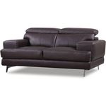 Habitat et Jardin Canapé cuir reconstitué/PVC  Venise  - 2 places - Marron