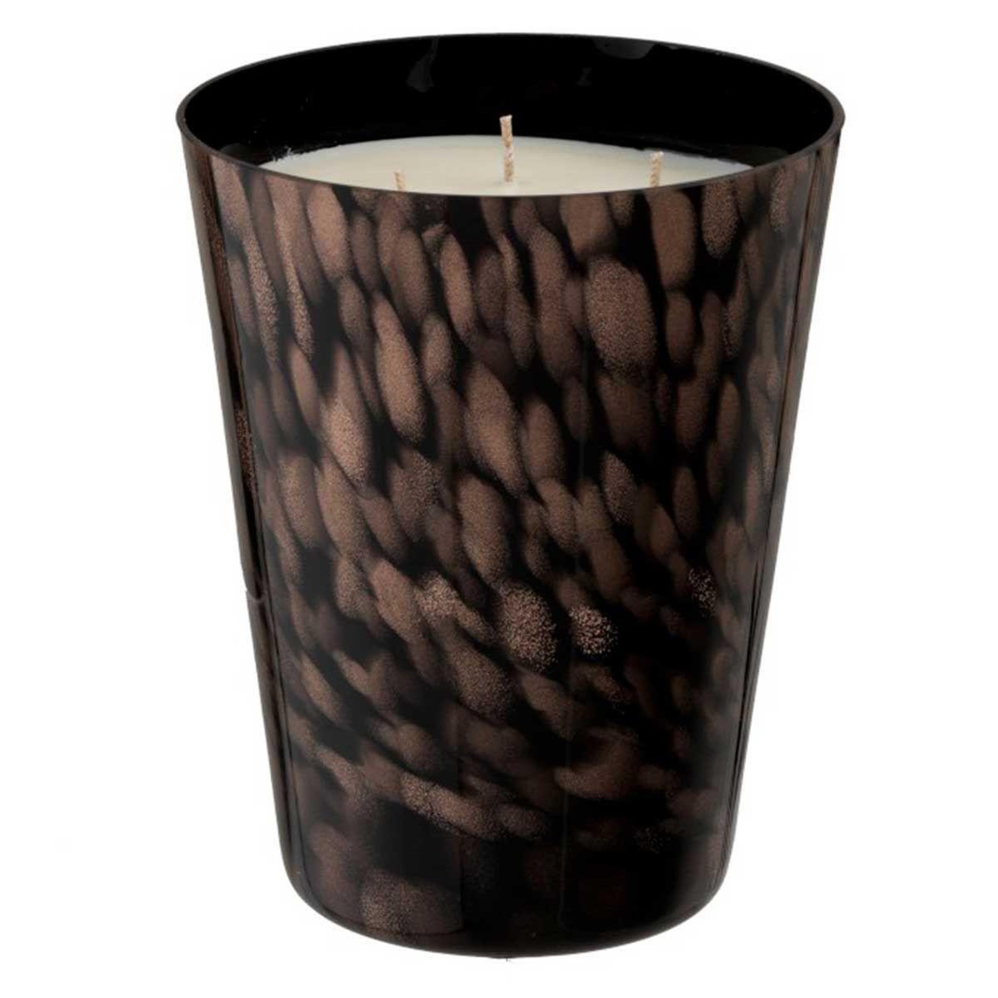 J-LINE Bougie parfumée  bois de santal  20cm noir & or