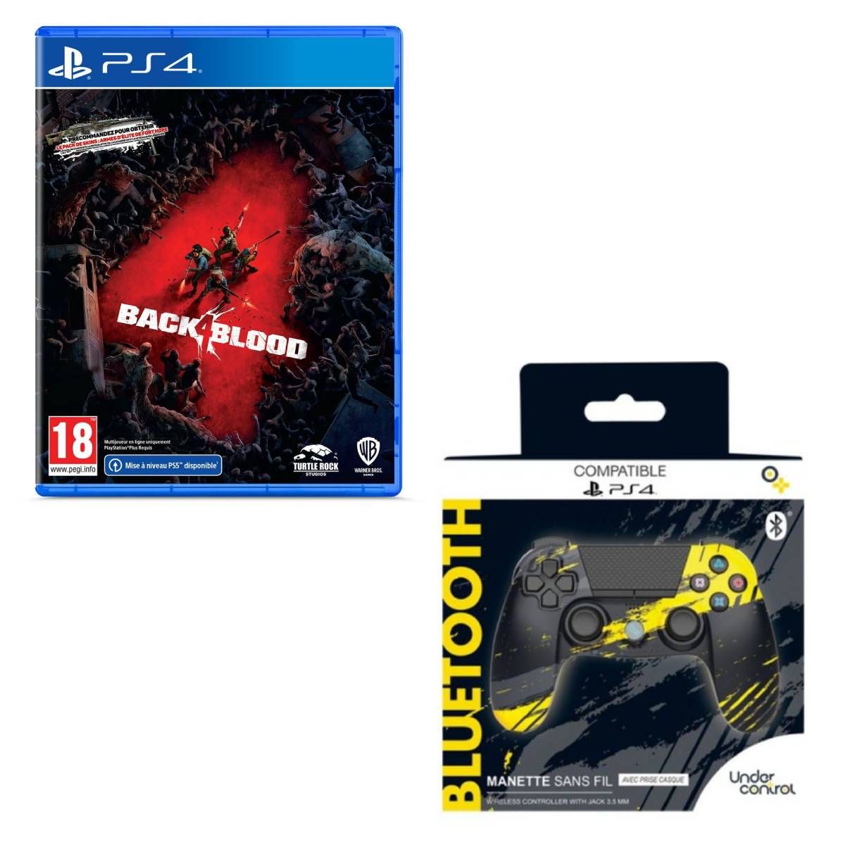 Manette Bluetooth Rocket Ride PS4 + Back 4 Blood PS4
