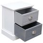 Voir la diapositive 3 : VIDAXL Tables de chevet 2 pcs Gris 38x28x45 cm Bois