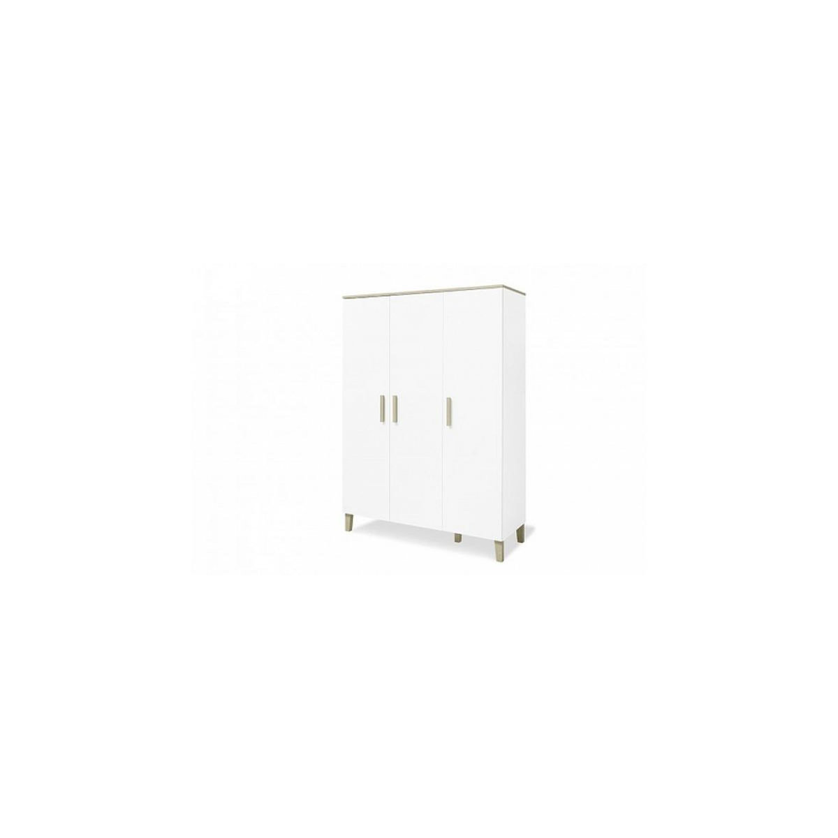 Pinolino Armoire Lumi grande 6 étagères 3 portes Blanc