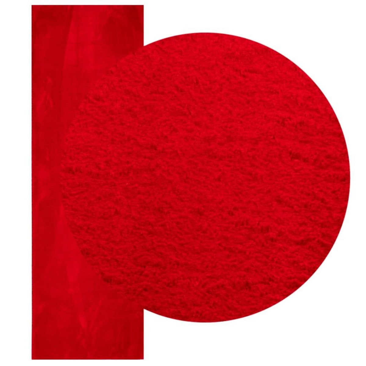 VIDAXL Tapis HUARTE a poils courts doux et lavable rouge 80x250 cm