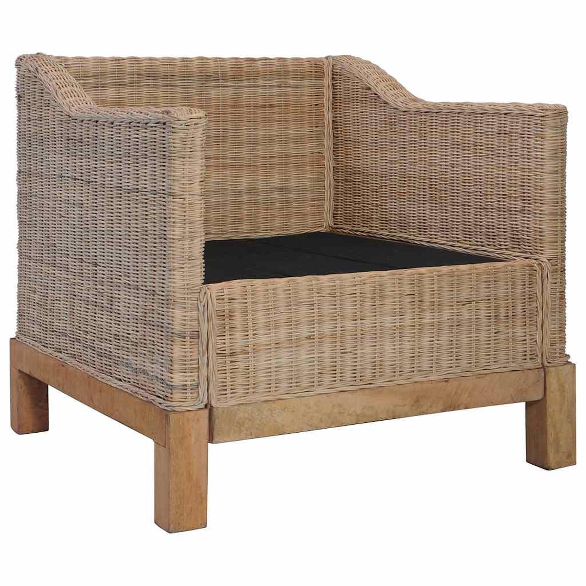 Voir la diapositive 3 : VIDAXL Fauteuil avec coussins rotin naturel