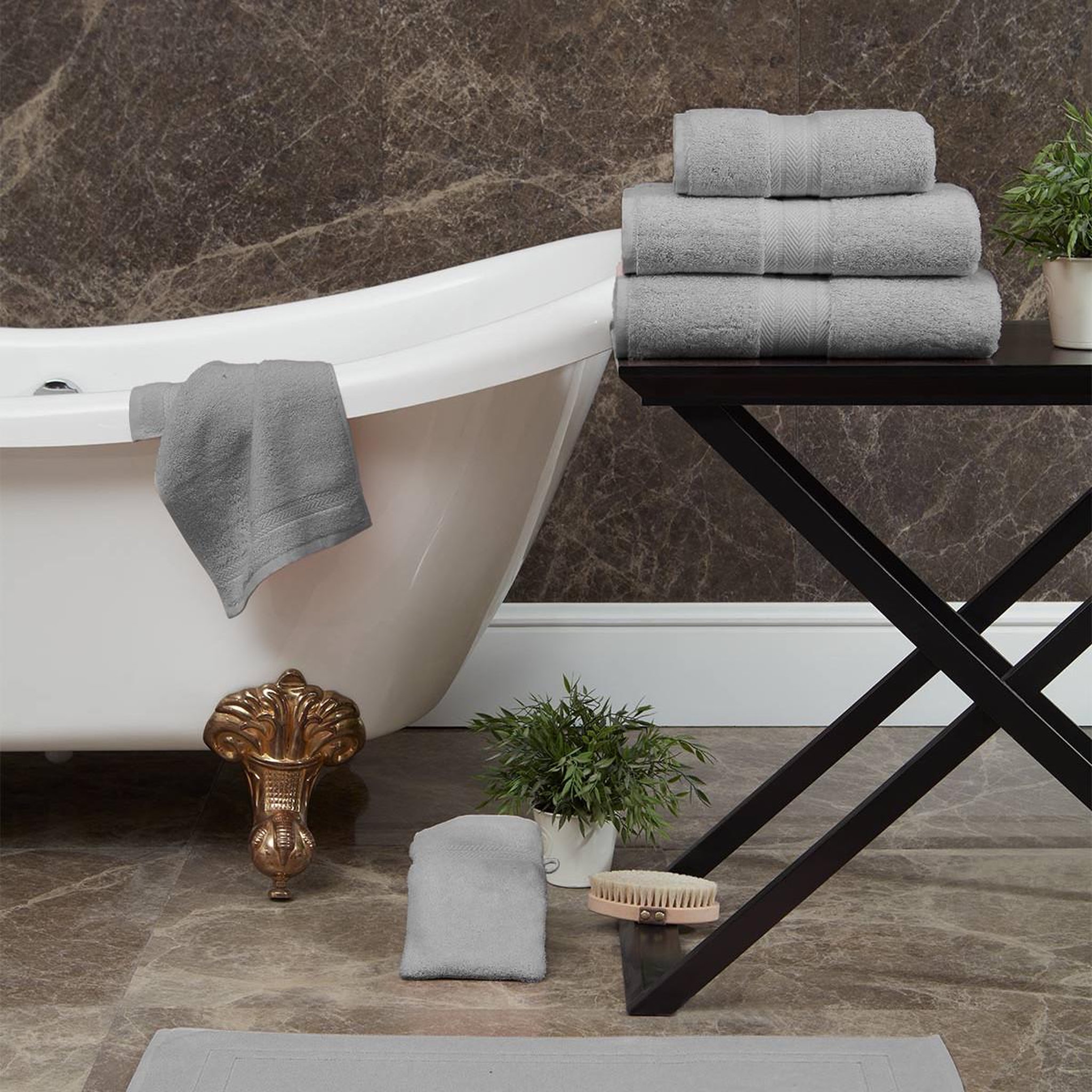 Voir la diapositive 4 : Sensei Maison Serviette de toilette 550 g/m² LUXURY - 50x100 cm