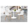 Voir la diapositive 2 : Lot de 4 chaises assise PU pieds bois massif CARLA