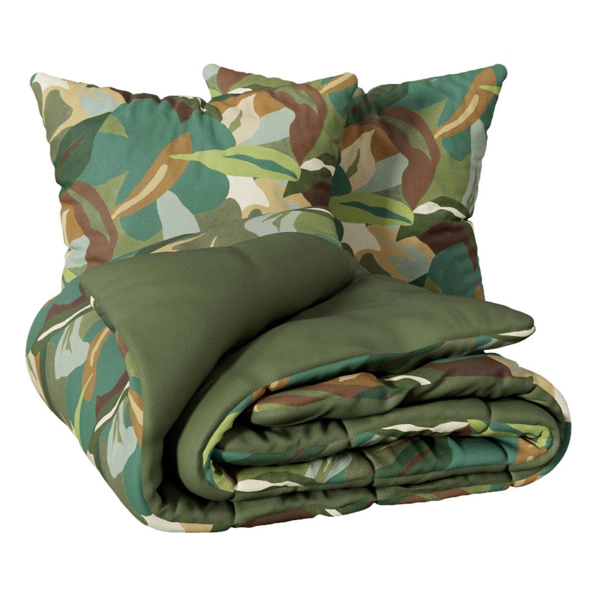 Voir la diapositive 2 : ATMOSPHERA Parure de lit 3 pièces  renata  240x220cm vert