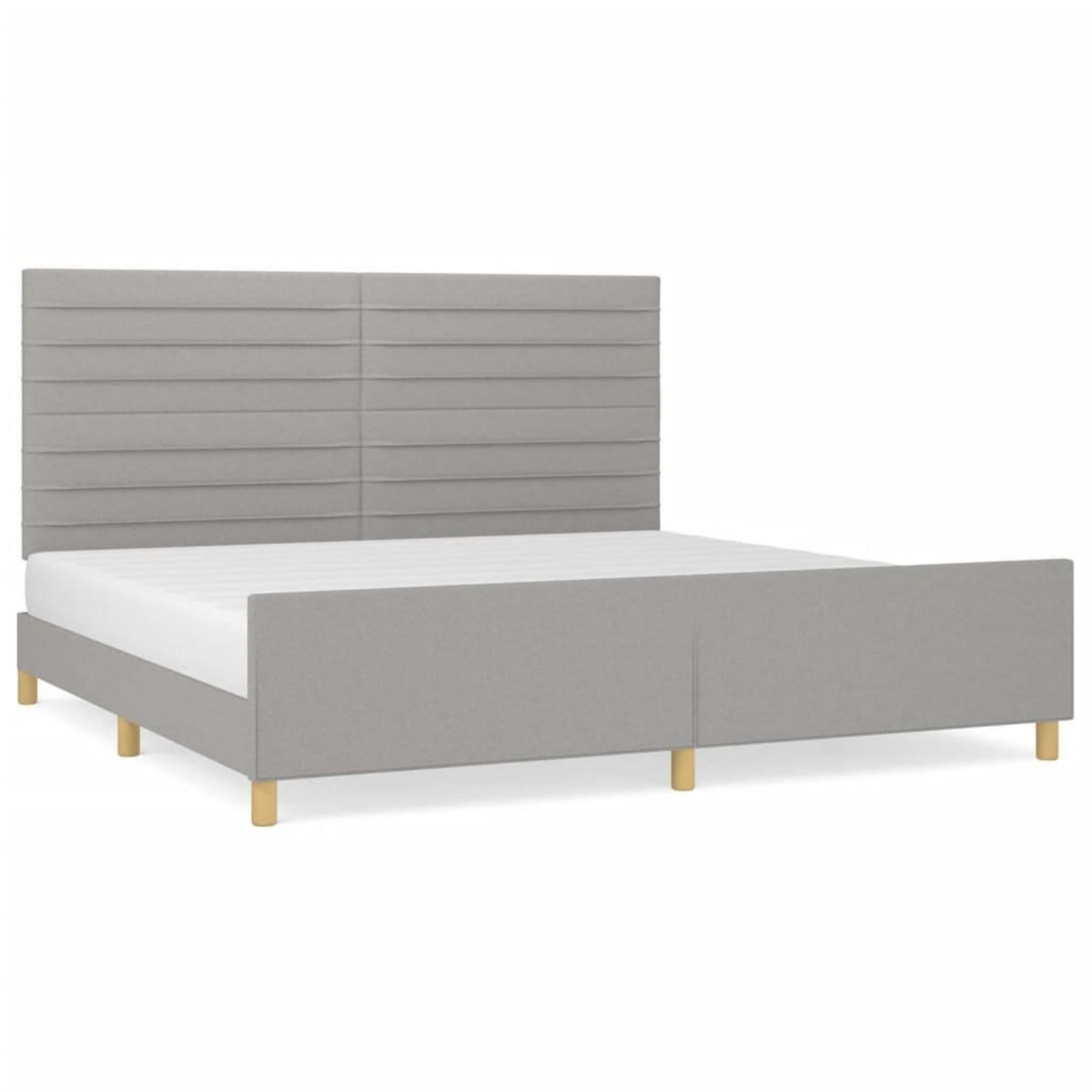 VIDAXL Cadre de lit sans matelas gris clair 200x200 cm tissu