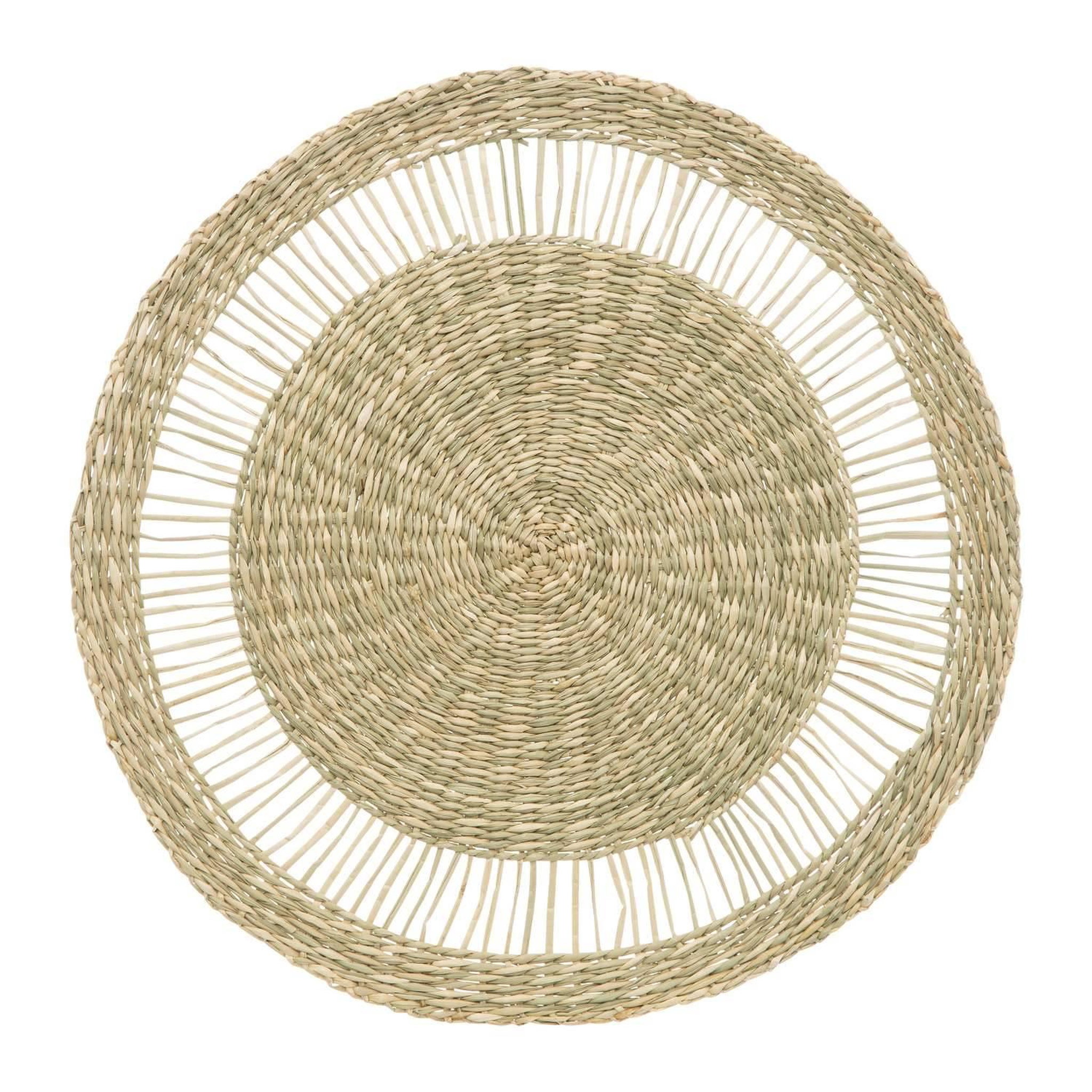 SECRET DE GOURMET Set de table rond en roseau tressé - diam 38 cm - beige