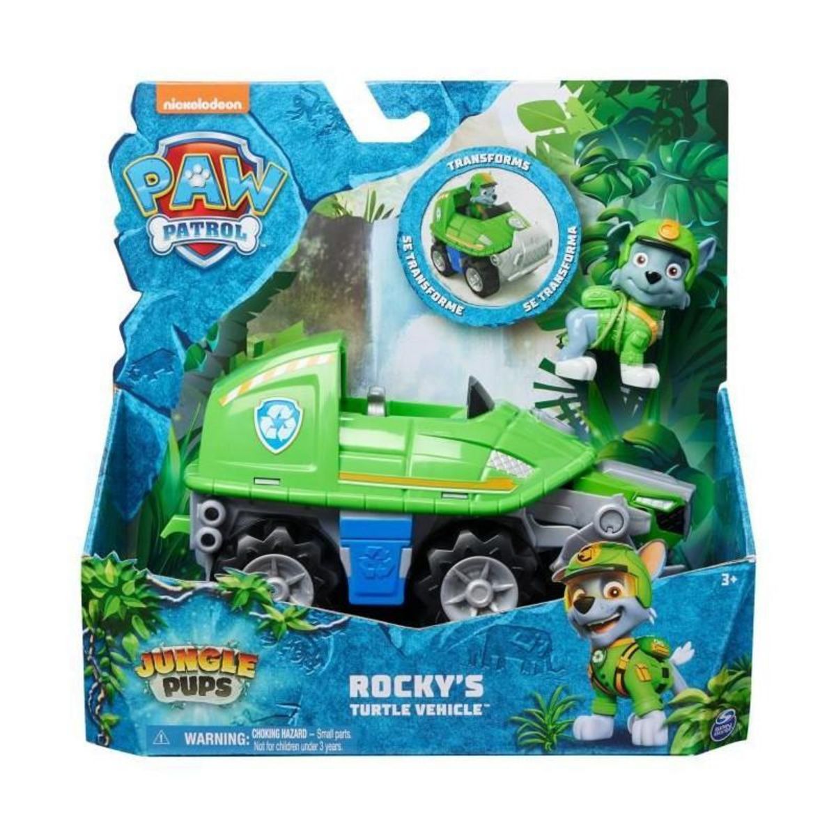 Spin Master VEHICULE + FIGURINE ROCKY JUNGLE PUPS La Pat' Patrouille