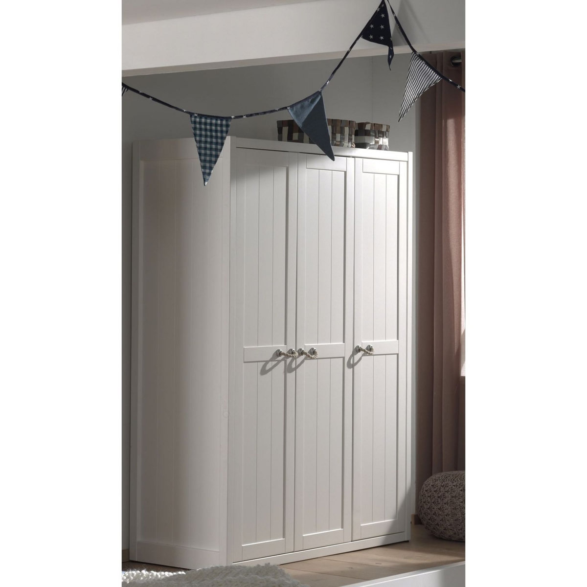 Armoire enfant  blanc laqué MARINE