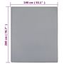 Voir la diapositive 5 : VIDAXL Draps-housses Jersey 2 pcs Gris 140x200 cm Coton