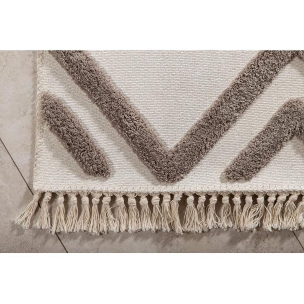 Paris Prix Tapis Design avec Franges  Towa  160x230cm Marron