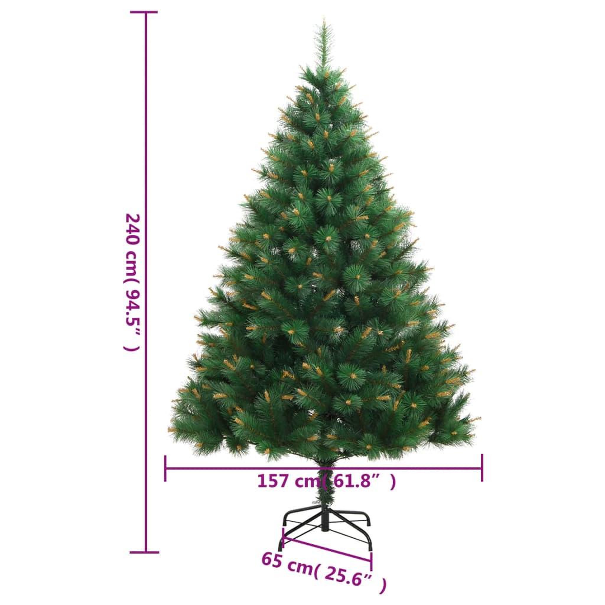 Voir la diapositive 6 : VIDAXL Sapin de Noël artificiel a charnieres avec support 240 cm