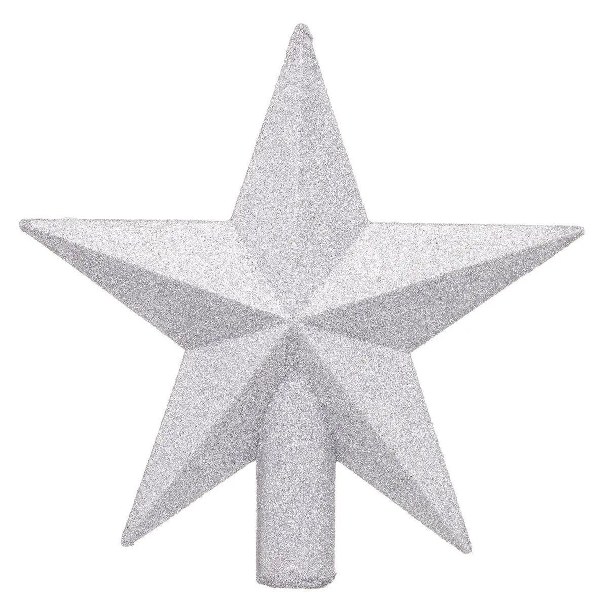 ATMOSPHERA Cimier étoile déco  paillettes  22cm argent