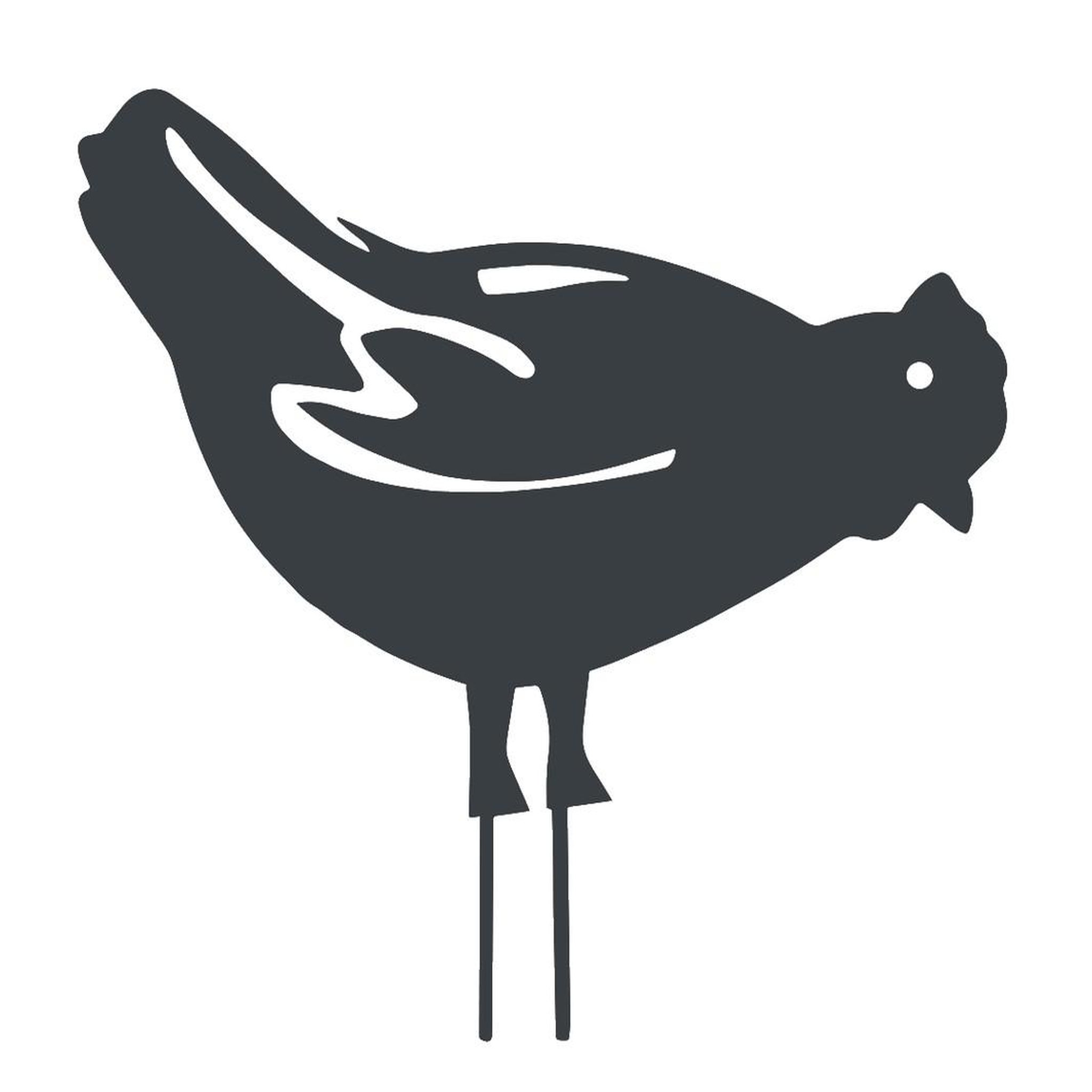 CENTRALE BRICO Figurine à piquer Poule - 28x39 cm - anthracite
