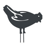 CENTRALE BRICO Figurine à piquer Poule - 28x39 cm - anthracite