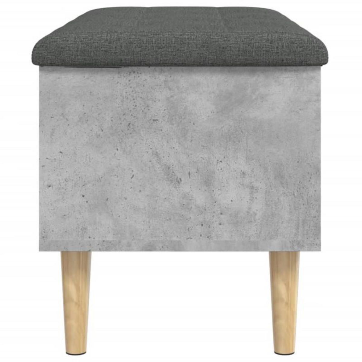 VIDAXL Banc de rangement gris béton 82x42x46 cm bois d ingénierie