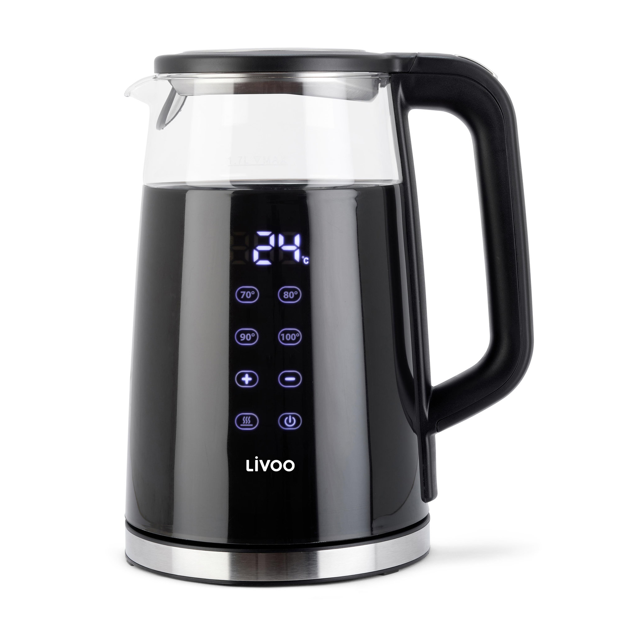 LIVOO Bouilloire électrique sans fil 1,7l 2200w noir - dod198