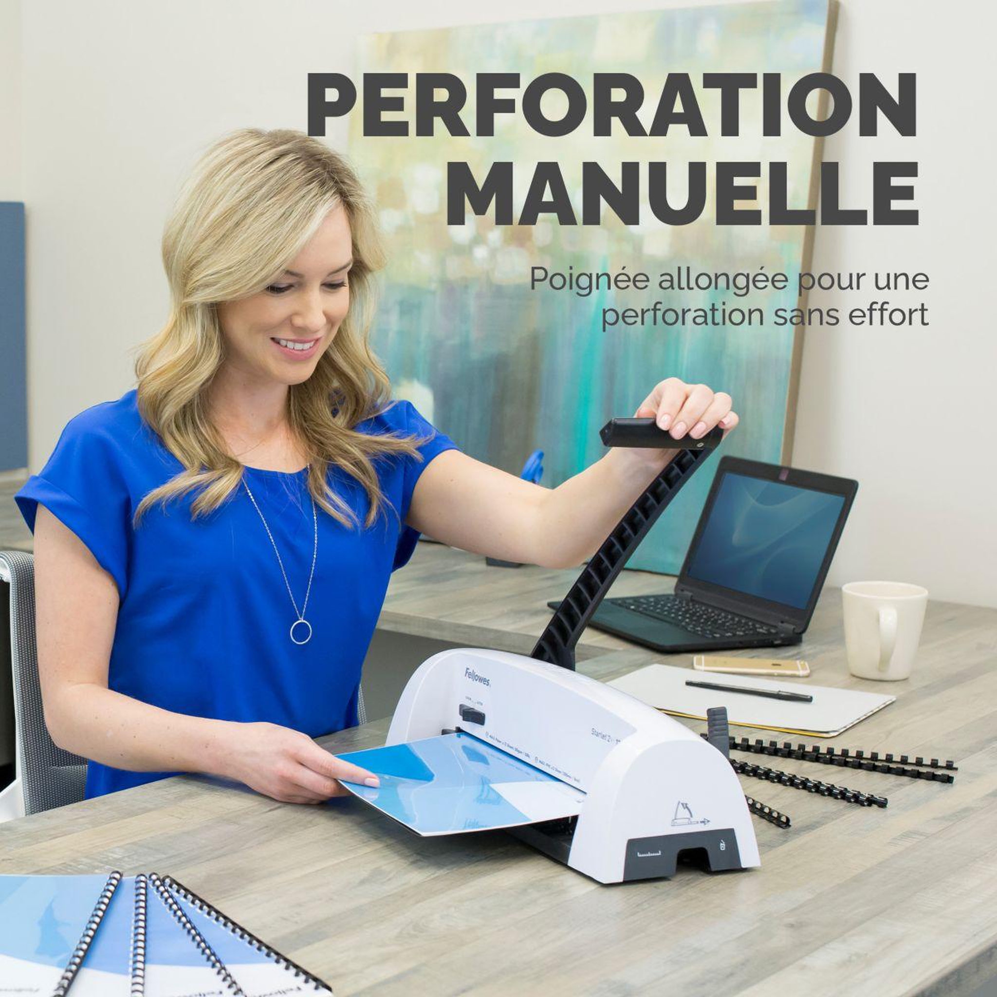 Voir la diapositive 5 : Fellowes Relieuse Starlet 2+ A4