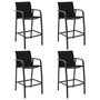 Voir la diapositive 1 : VIDAXL Chaises de bar de jardin lot de 4 Noir Textilene