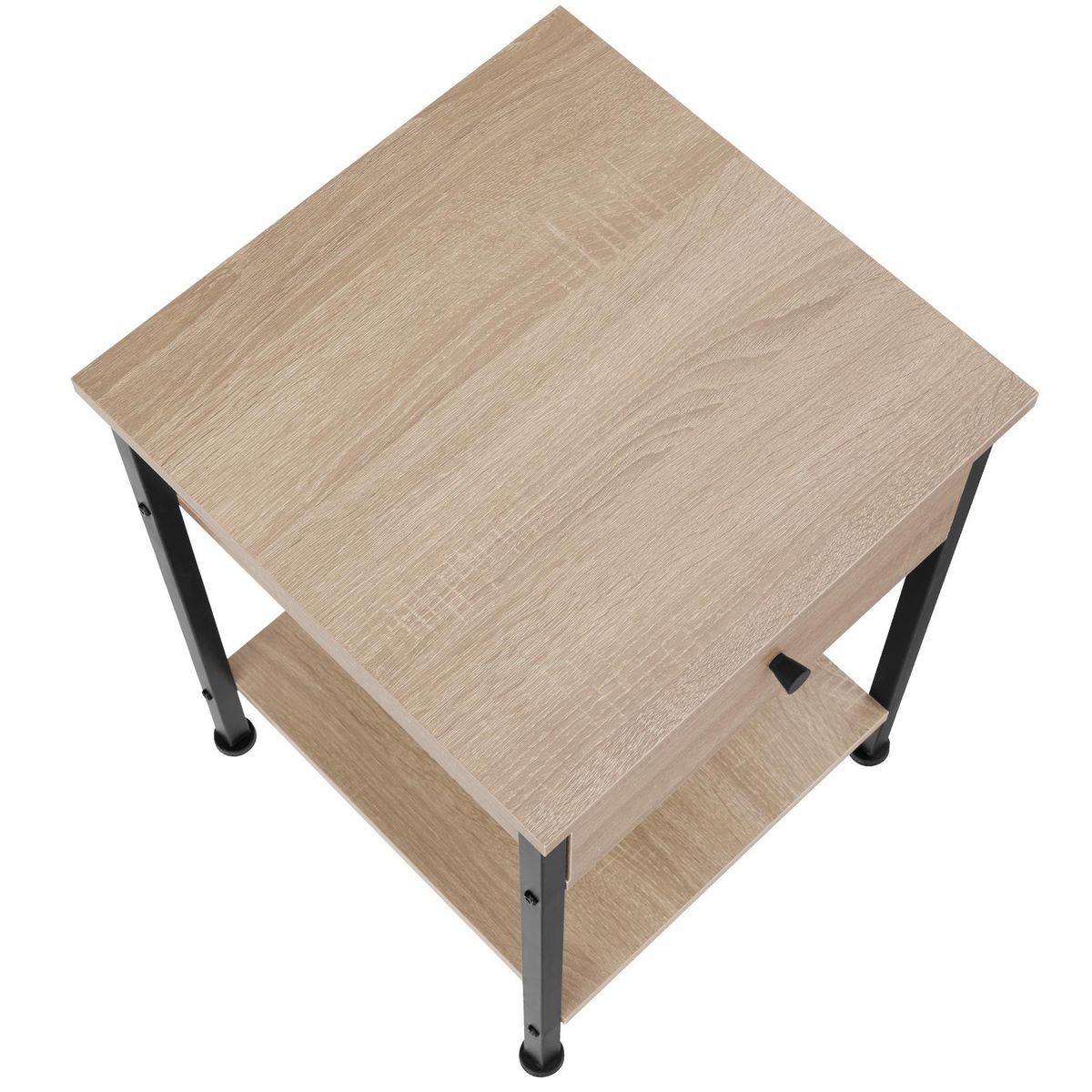 tectake Table de chevet Style industriel 40 x 40 x 555 cm