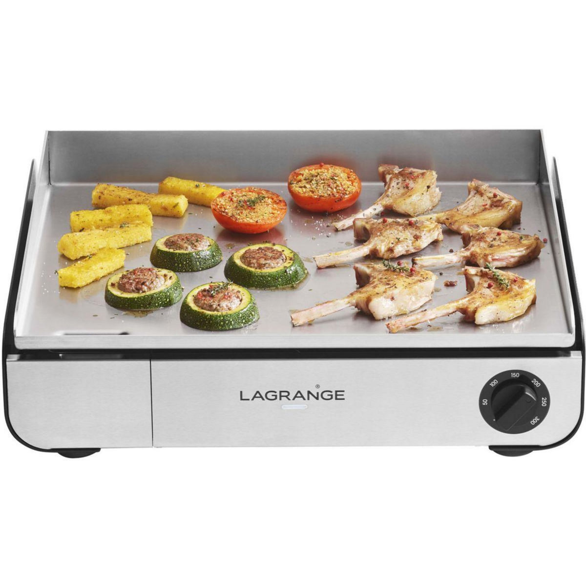 LAGRANGE Plancha électrique Pro 50M noir à poser, 50x40 cm + kit d'accessoires