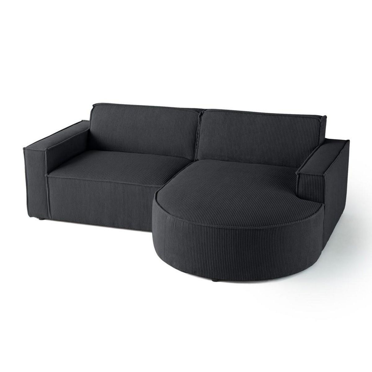 LISA DESIGN Spiaggia - canapé d'angle droit - 4 places - en velours côtelé