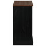 Voir la diapositive 5 : VIDAXL Buffet HALDEN porte coulissante noir 80x40x80 cm bois massif