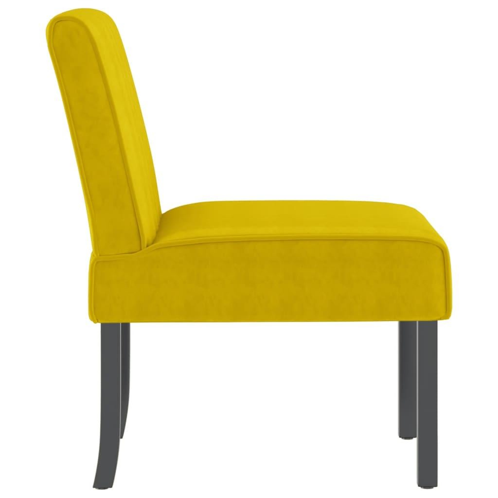 Voir la diapositive 4 : VIDAXL Fauteuil sans accoudoirs jaune velours