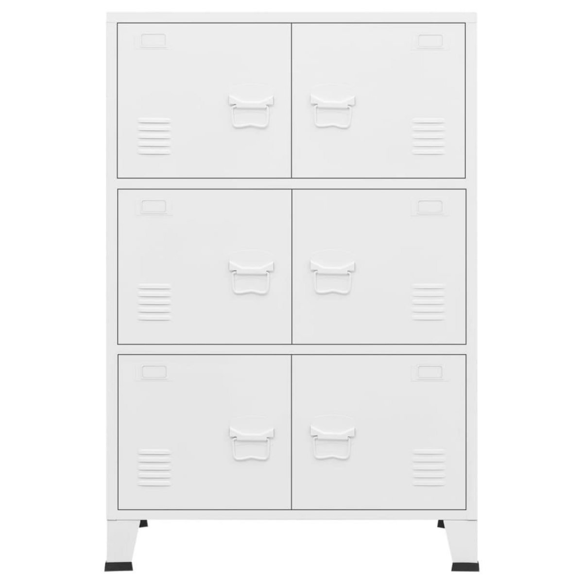 VIDAXL Coffre de rangement industriel Blanc 75x40x115 cm Metal