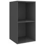 Voir la diapositive 4 : VIDAXL Meubles TV muraux 4 pcs Gris brillant Bois d'ingenierie