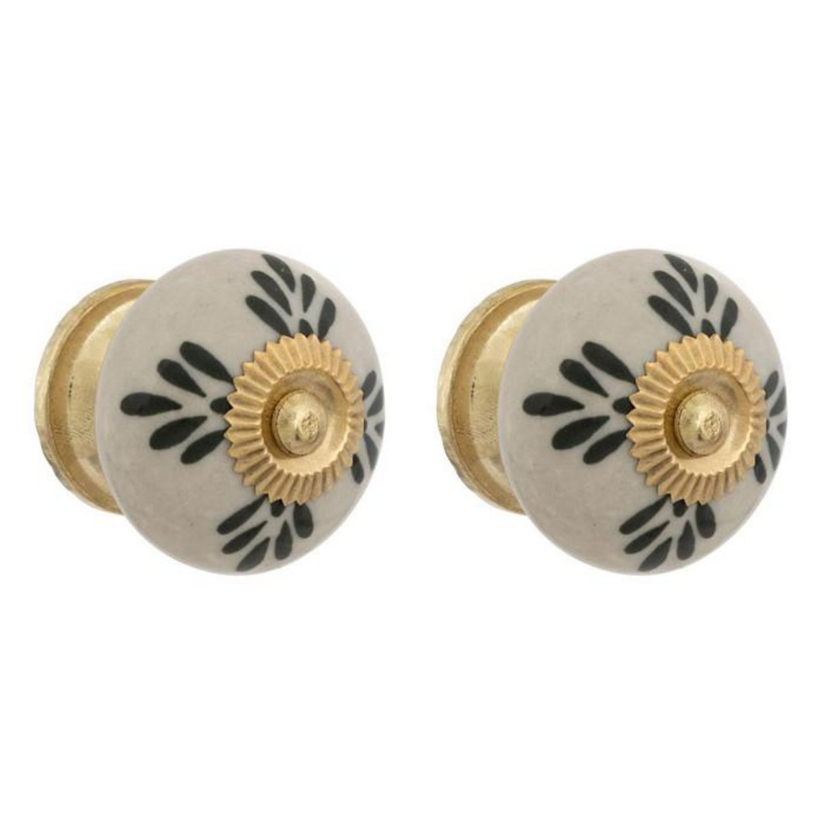 ATMOSPHERA Lot de 2 Boutons de Meuble  Daya  3cm Blanc