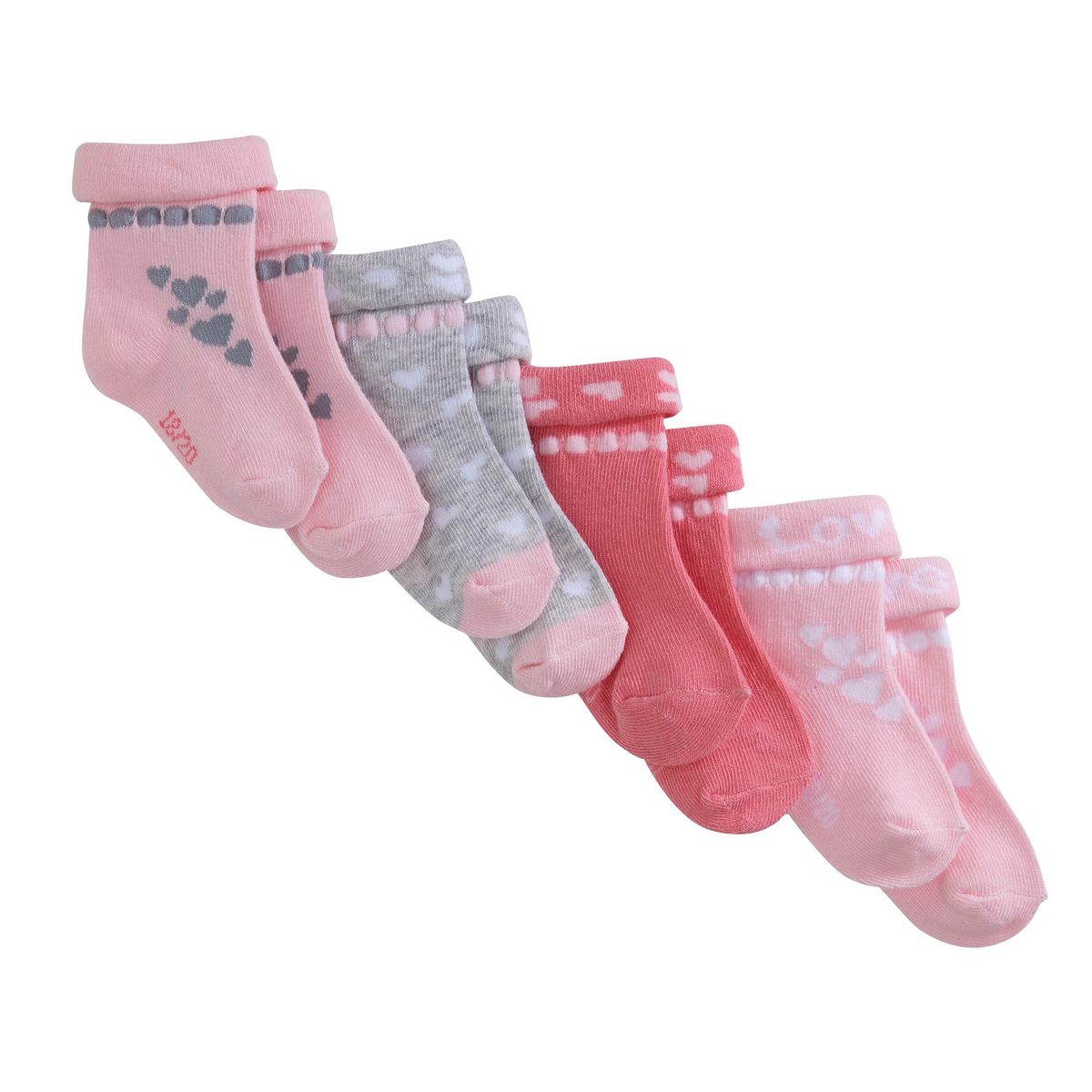 IN EXTENSO Lot de 4 paires de chaussettes bébé fille