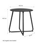 Voir la diapositive 4 : HomeStyle4U Ensemble salon de jardin Table et 2 chaises noir