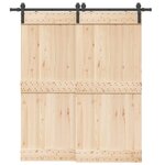 VIDAXL Kit de quincaillerie de porte coulissante 200 cm Acier Noir