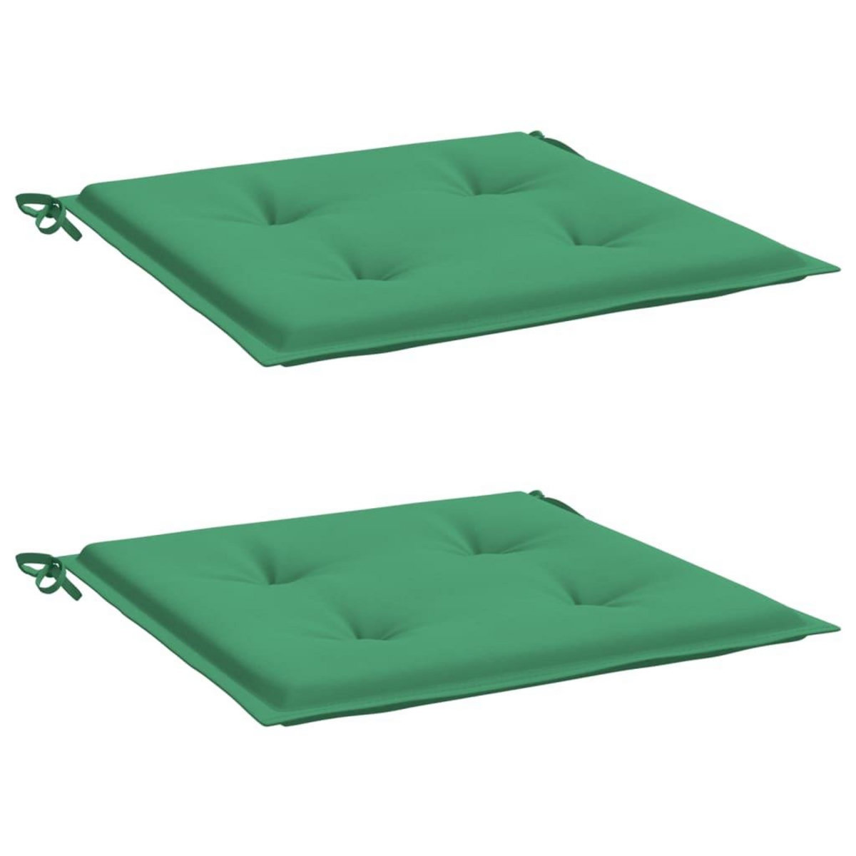 VIDAXL Coussins de chaise de jardin lot de 2 vert 50x50x3 cm