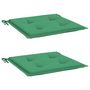 Voir la diapositive 3 : VIDAXL Coussins de chaise de jardin lot de 2 vert 50x50x3 cm