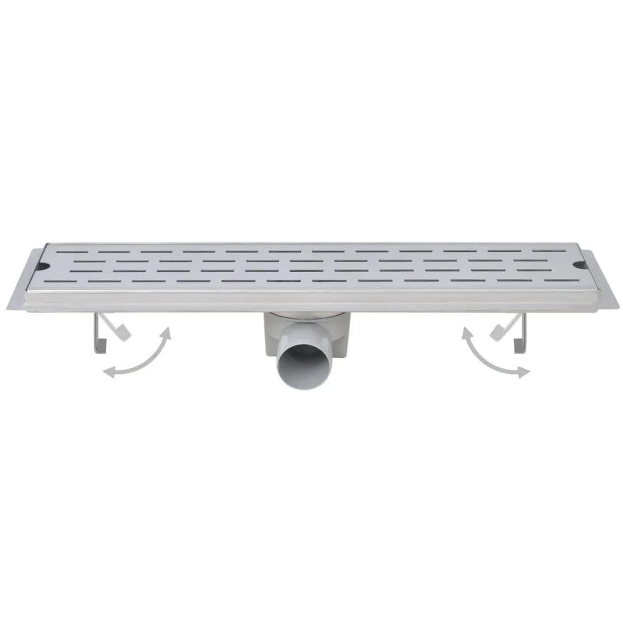 Voir la diapositive 3 : VIDAXL Drain de douche lineaire 2 pcs 730 x 140 mm Acier inoxydable